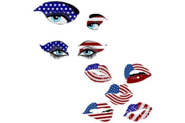 A Collection of American Flags and Eyes