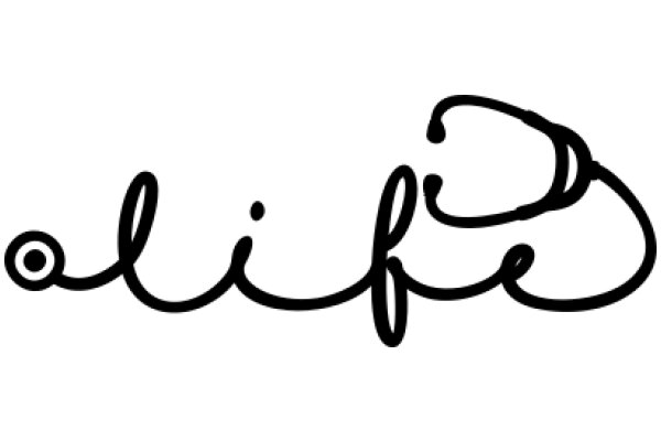 Hand-Drawn Signature of the Word 'Life' in Black Ink