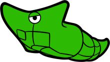 Vibrant Green Cartoon Sea Creature