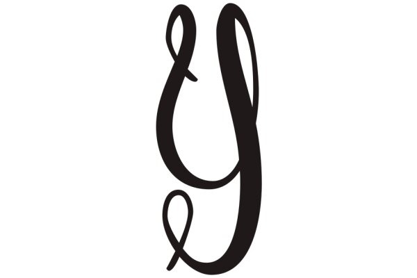 Stylized Letter 'Y' with a Curly Swirl