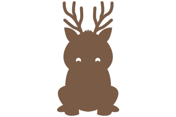 A Playful Deer Silhouette with Antlers