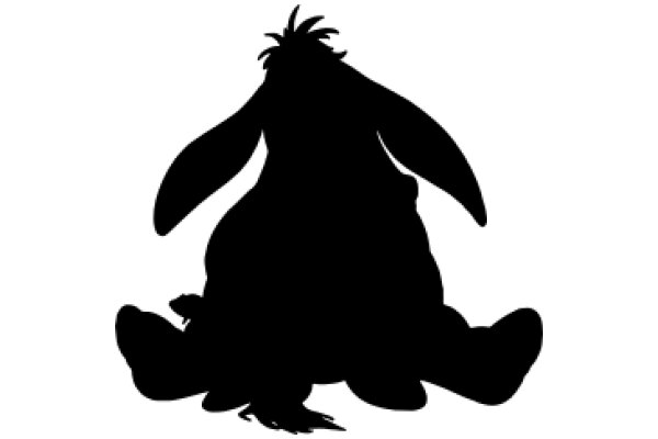 Silhouette of a Bunny: A Playful and Cute Artwork