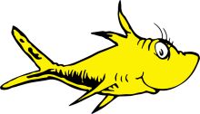 A Yellow Cartoon Shark with a Smile