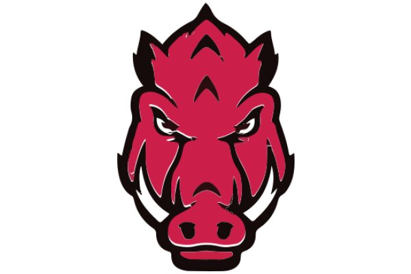 Vivid Red and Black Hog Logo