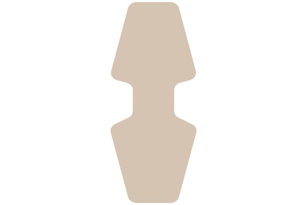 Simplistic Design: A Beige Shape with a Pointy Bottom