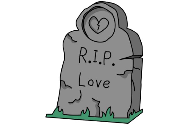 A Heartfelt Tribute: A Grayscale Monument Honoring R.I.P. Love