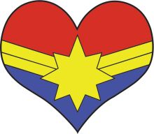 Vibrant Heart Symbol with Superhero Elements