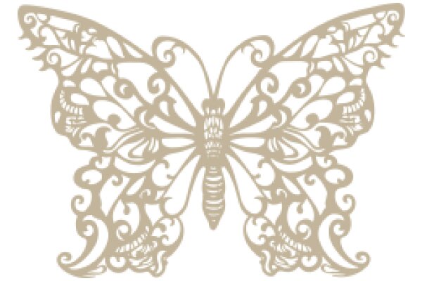 Elegant Butterfly Decoration: A Symphony of Curves and Swirls