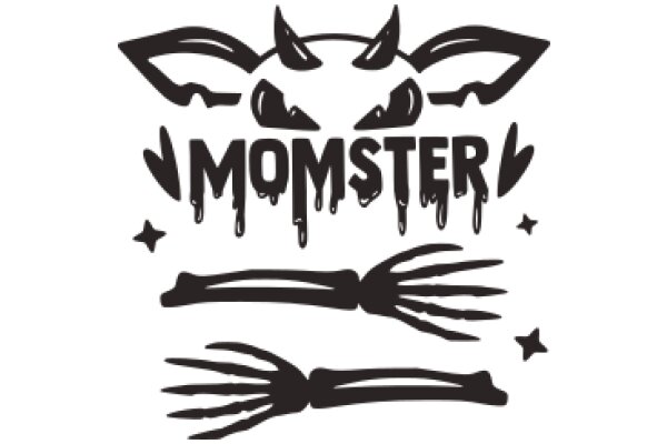 Stylized Monster Illustration with the Word 'Momster'