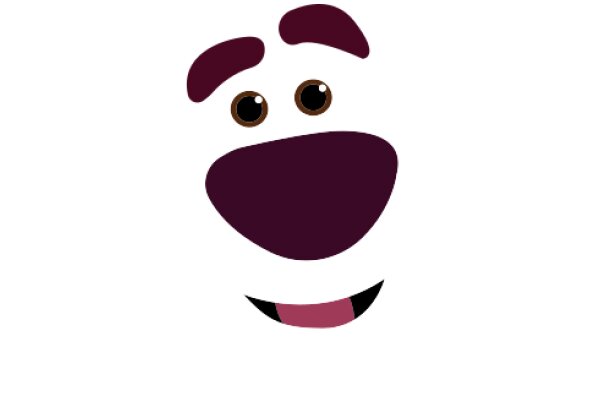 A Whimsical Character: A Purple Dog with a Smile