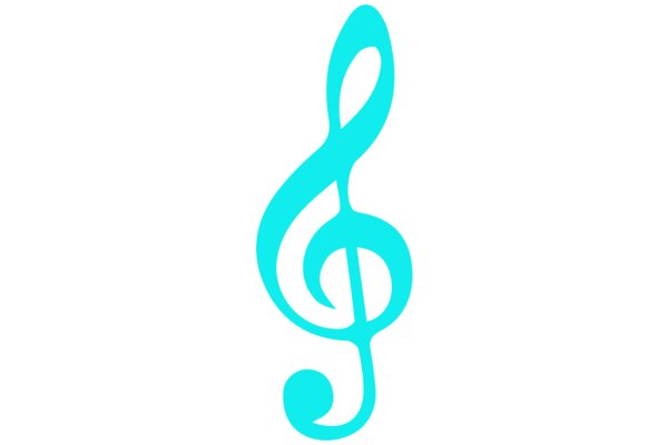 Vibrant Blue Musical Note Logo