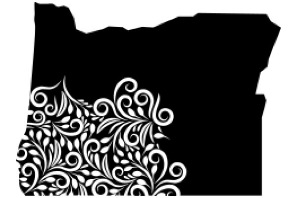 Stylized State Outline with Floral Patterns