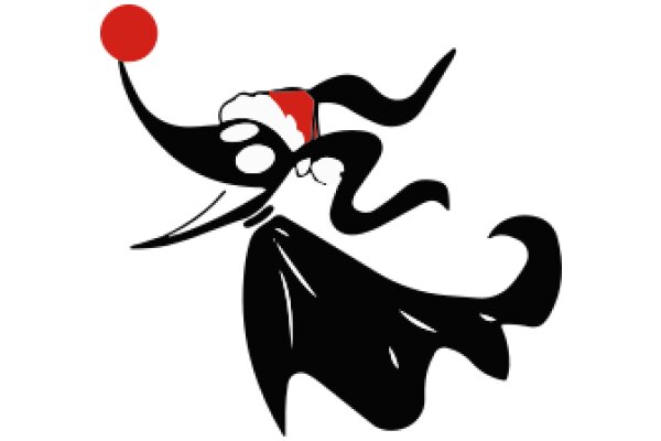 Stylized Illustration of a Character with a Red Ball