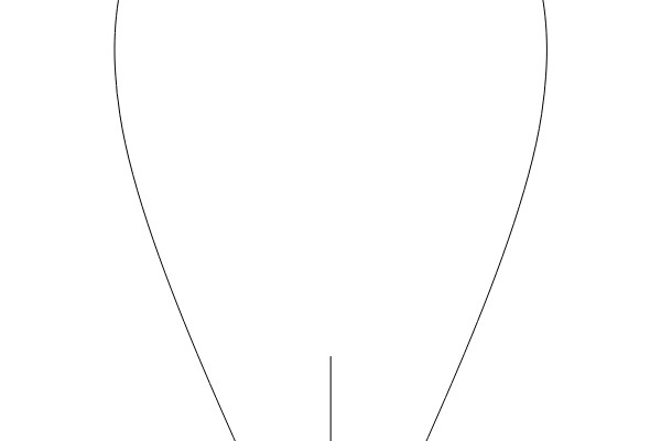 Simplified Line Art of a Heart Shape