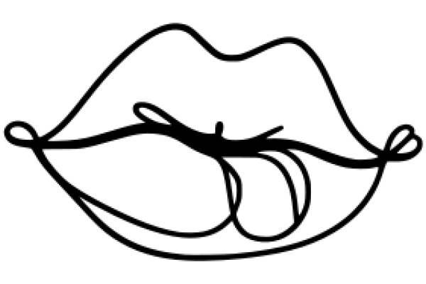 A Simple Line Drawing of a Mouth