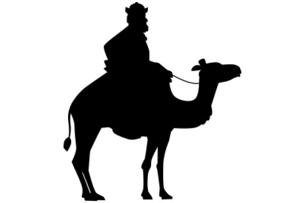 Silhouette of a Camel and Rider