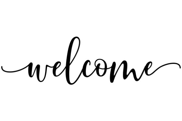 Welcome Sign with a Stylish Handwritten Font