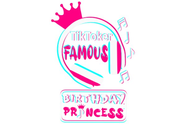 Celebrating TikTok Famous Birthday Princess with a Pink Crown and Music Notes