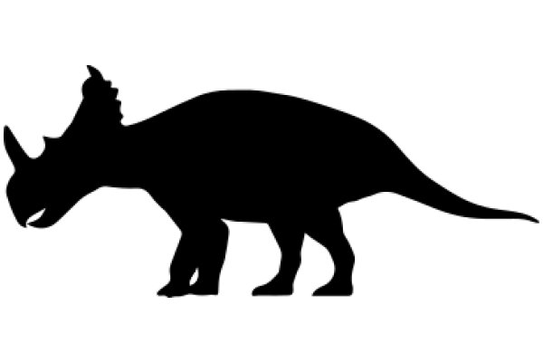 A Silhouette of a Dinosaur, Standing Tall and Majestic