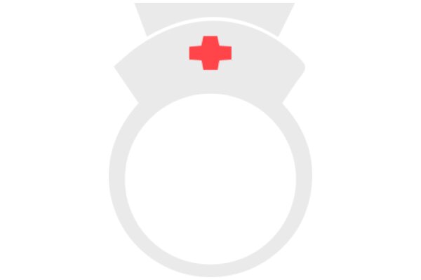 A Symbol of Health and Care: A Red Cross on a Medical Ring