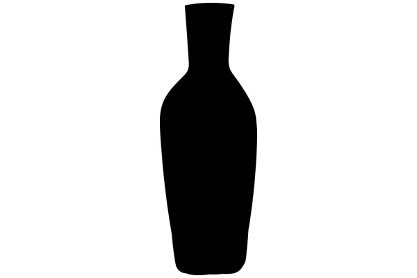 A Solid Black Vase Against a White Background