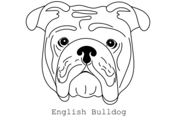 English Bulldog: A Line Drawing