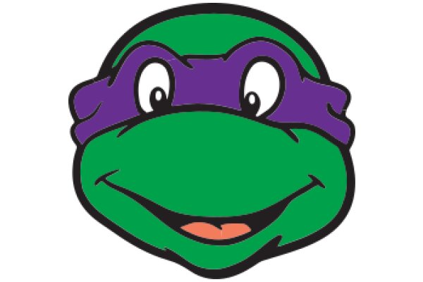 Vibrant and Friendly: The Purple and Green Teenage Mutant Ninja Turtle Logo