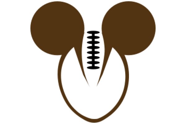 Simplistic Brown Mickey Mouse Ear Design