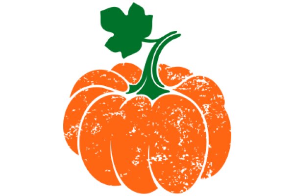 Vibrant Orange Gourd with a Green Leaf