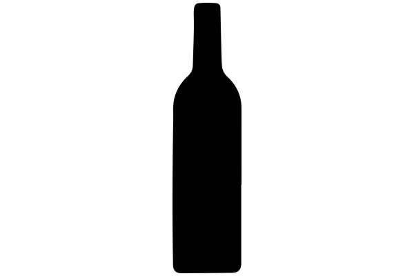 A Solid Silhouette of a Bottle