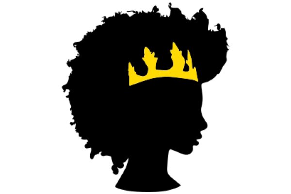 Silhouette of a Person with a Yellow Crown