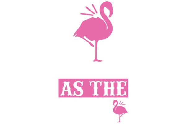 Flamingo Icon with the Text 'As The' in a Pink Banner