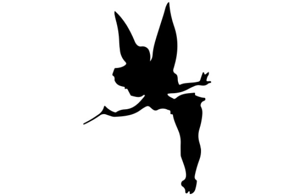 Silhouette of a Fantastical Creature: A Portrayal of a Fairy