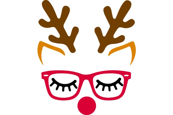 A Playful Blend of Eyewear and Reindeer Antlers