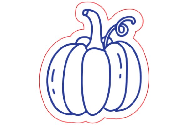 A Pixelated Pumpkin with a Stem and Leaves