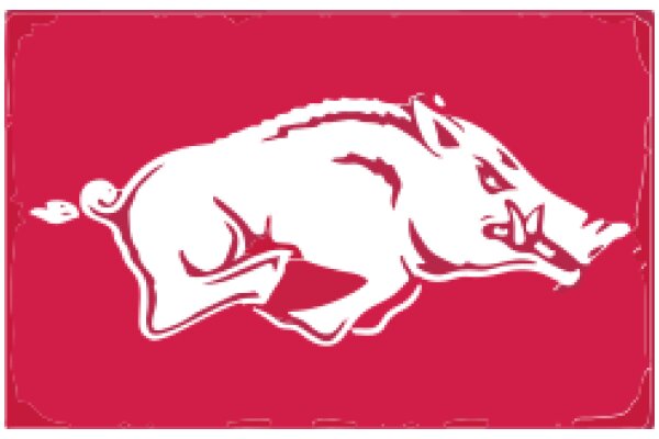 A Playful Pig Logo on a Red Background