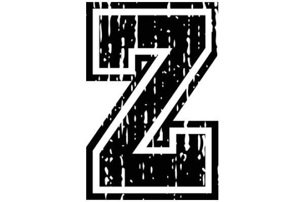 Stylized Letter 'Z' with Distressed Texture