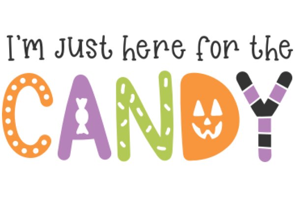 Candy-themed Halloween greeting