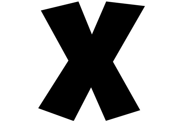 Simplicity in Design: A Black X on a White Background