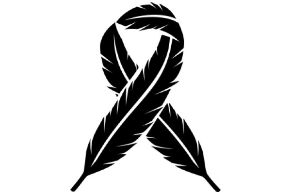 Stylized Black Feather Logo