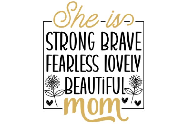 She is Strong, Brave, Fearless, Loves Beauty, and is a Mom