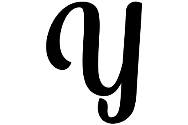 Simplistic Black Letter 'Y' on a White Background