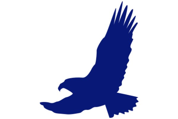 Eagle Silhouette in Blue