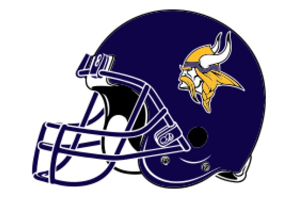 Viking Football Helmet with Number 8