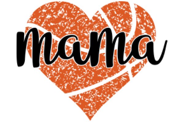 Mama: A Graphic Design of a Heart-Shaped Basketball