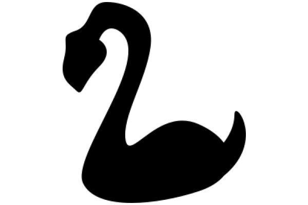 Stylized Black Swan Silhouette