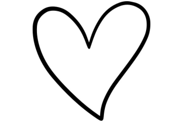 Simplistic Line Art of a Heart