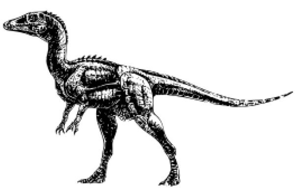 A Stylized Illustration of a Velociraptor