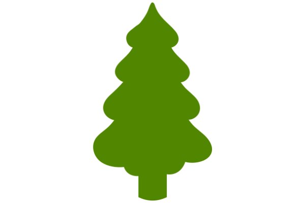 Simplistic Green Christmas Tree Icon