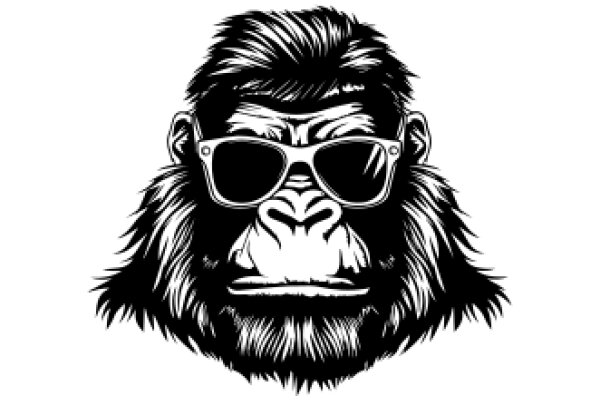 Stylish Ape with Sunglasses and a Beard